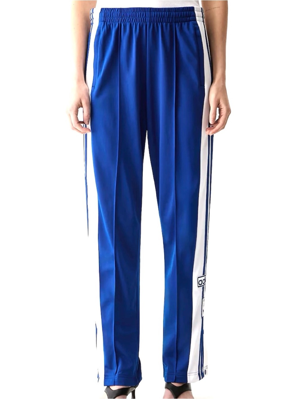 Adidas Adibreak Firebird Blue Women’s Track Pants with White Side Stripes